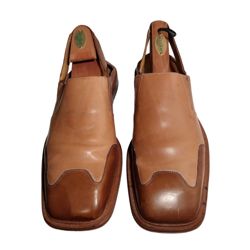 Mezlan Men's Leather Sandals, Tan/Brown 9 Medium, Gently worn